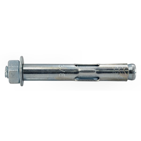Midwest Fastener Sleeve Anchor, 3/8" Dia., 2-1/2" L, Steel Zinc Plated, 50 PK 52594 - main